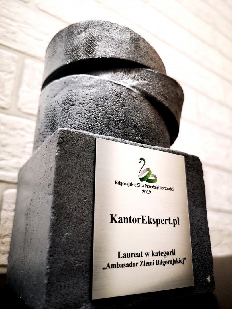 Internetowy Kantor KantorEkspert.pl został laureatem w kategorii "Ambasador Ziemi Biłgorajskiej".